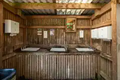 Sheltered washing up area