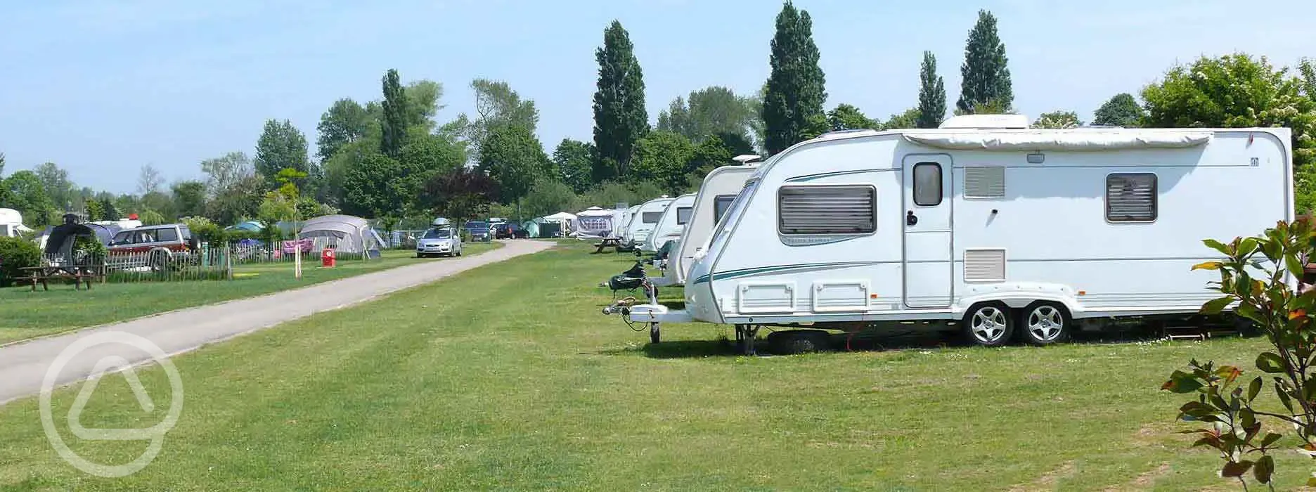 Caravan pitch at Sandwich Leisure Park