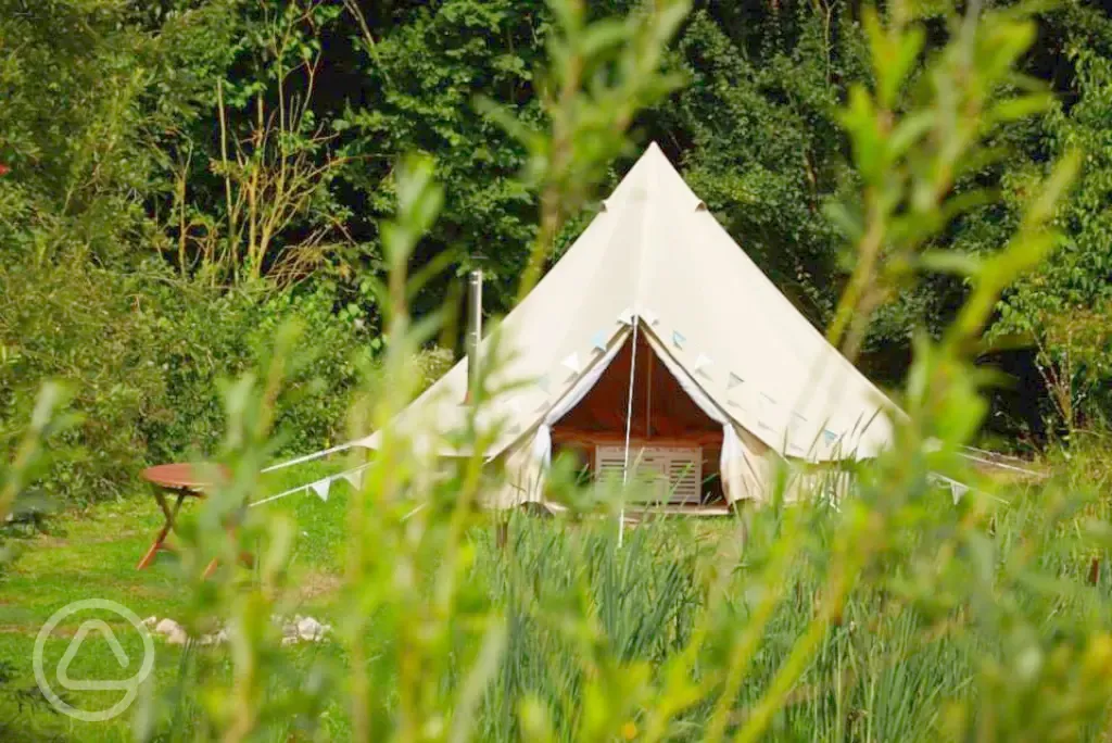 Bell tents at New Farm Holidays