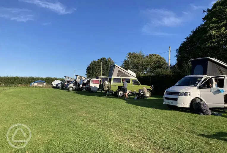 Non electric grass campervan pitches 