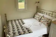 Shepherd's hut double bed