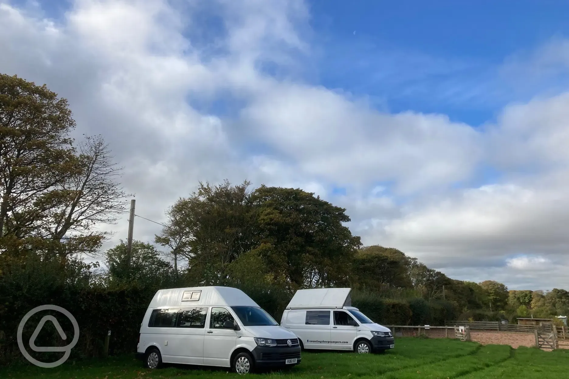 Non electric grass campervan pitches 