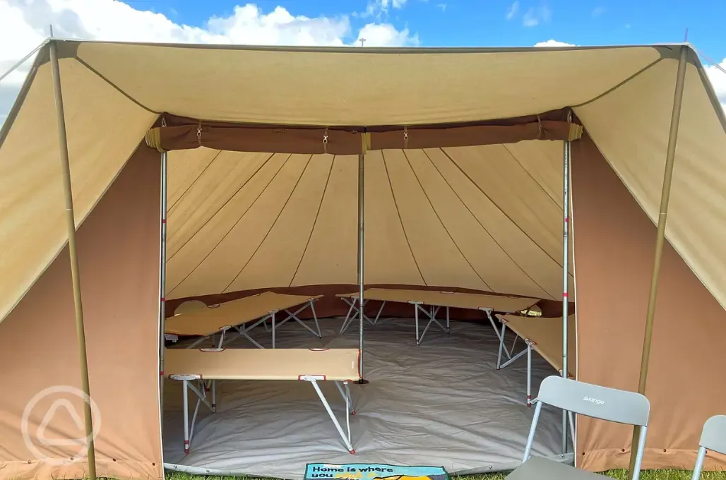 Ready tent interior