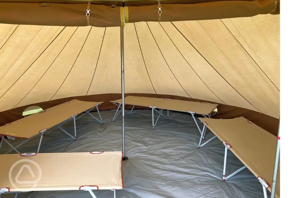 Ready tent interior