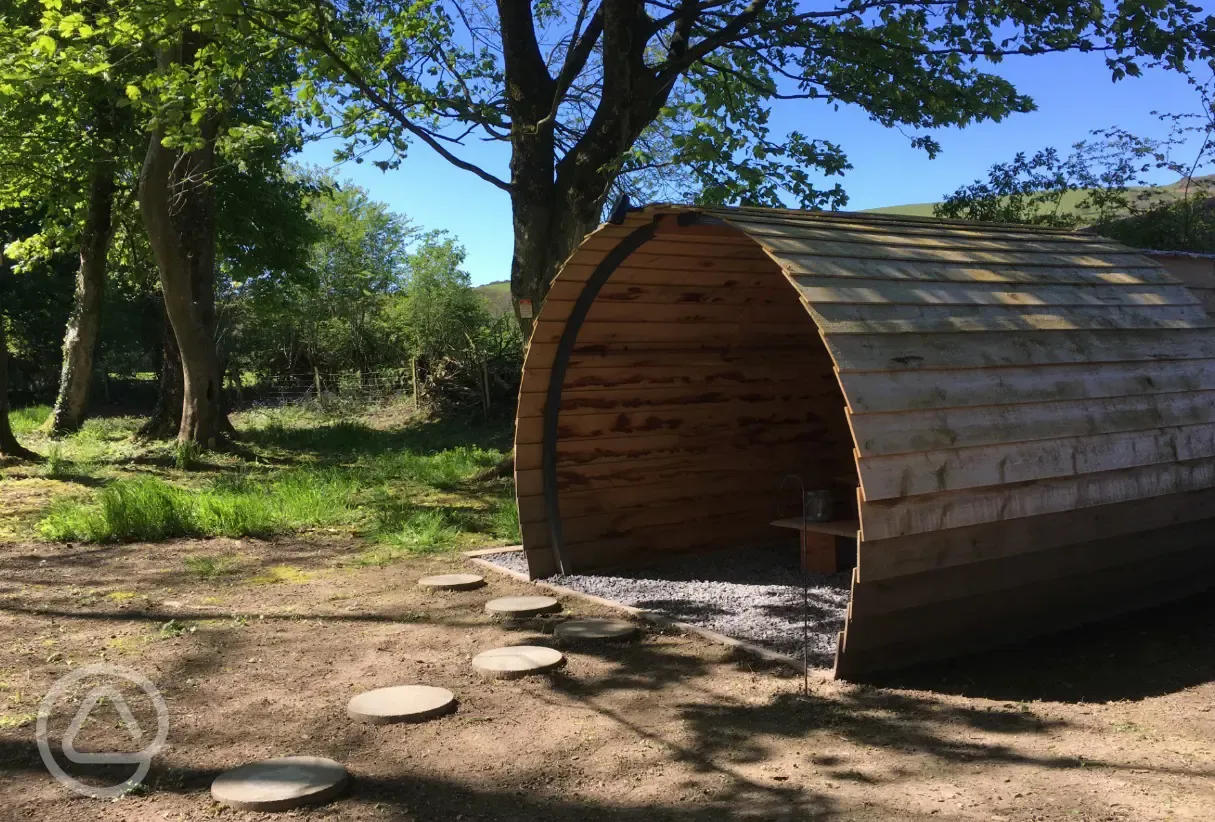 The garden pod in the woodland for your exclusive use