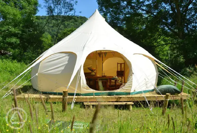 Glamping bell tent at The Hop Garden