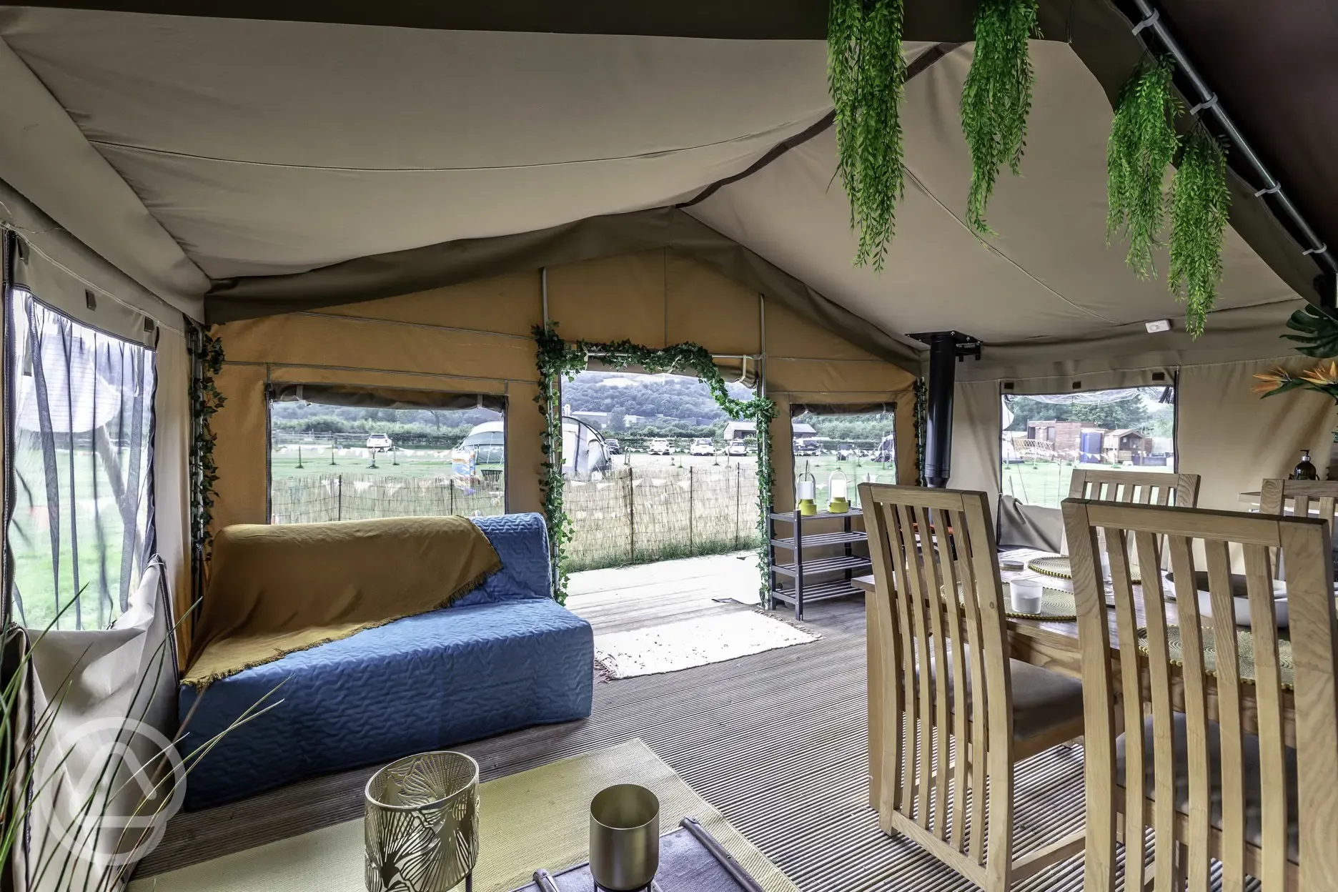 Safari tent interior