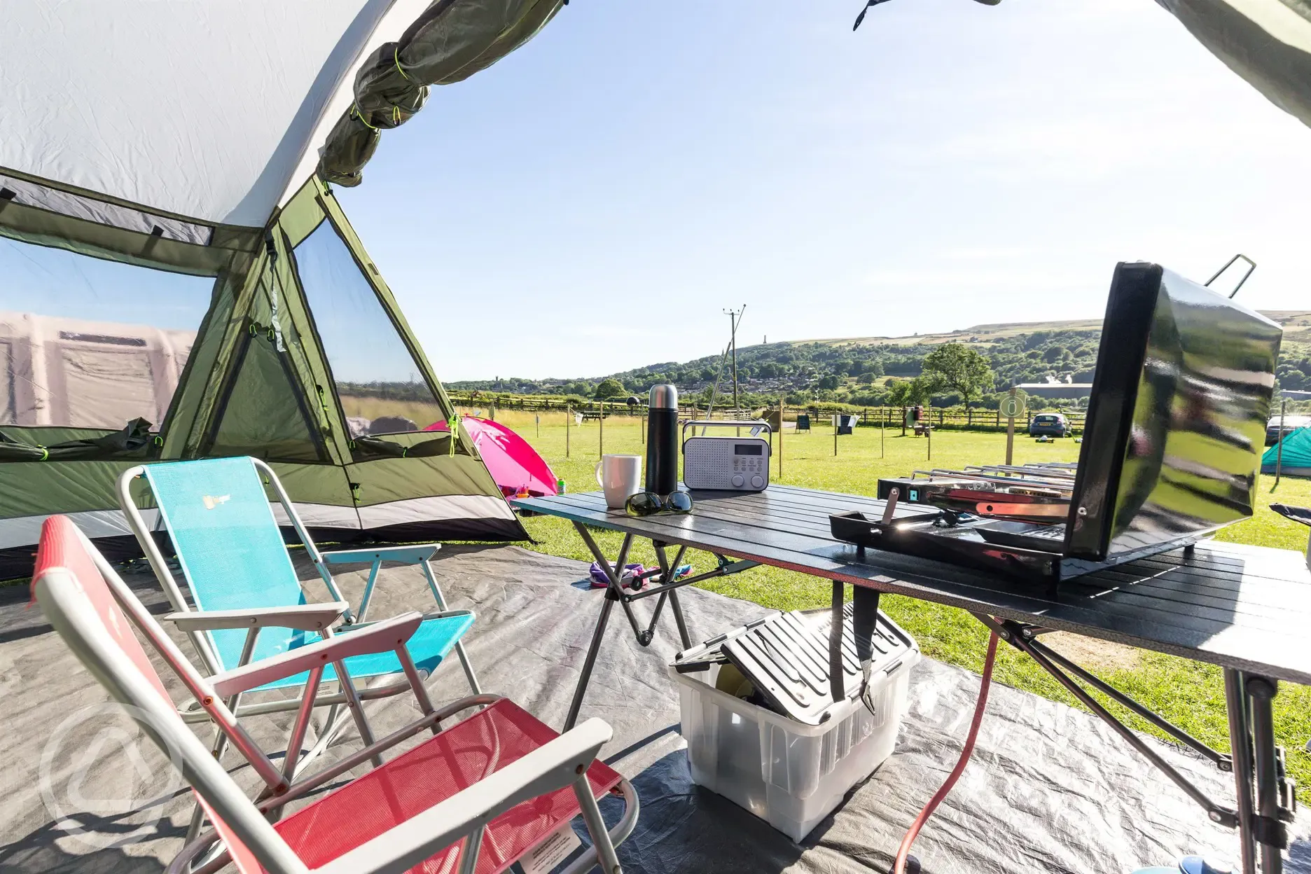 Tent views at The Paddock Ramsbottom