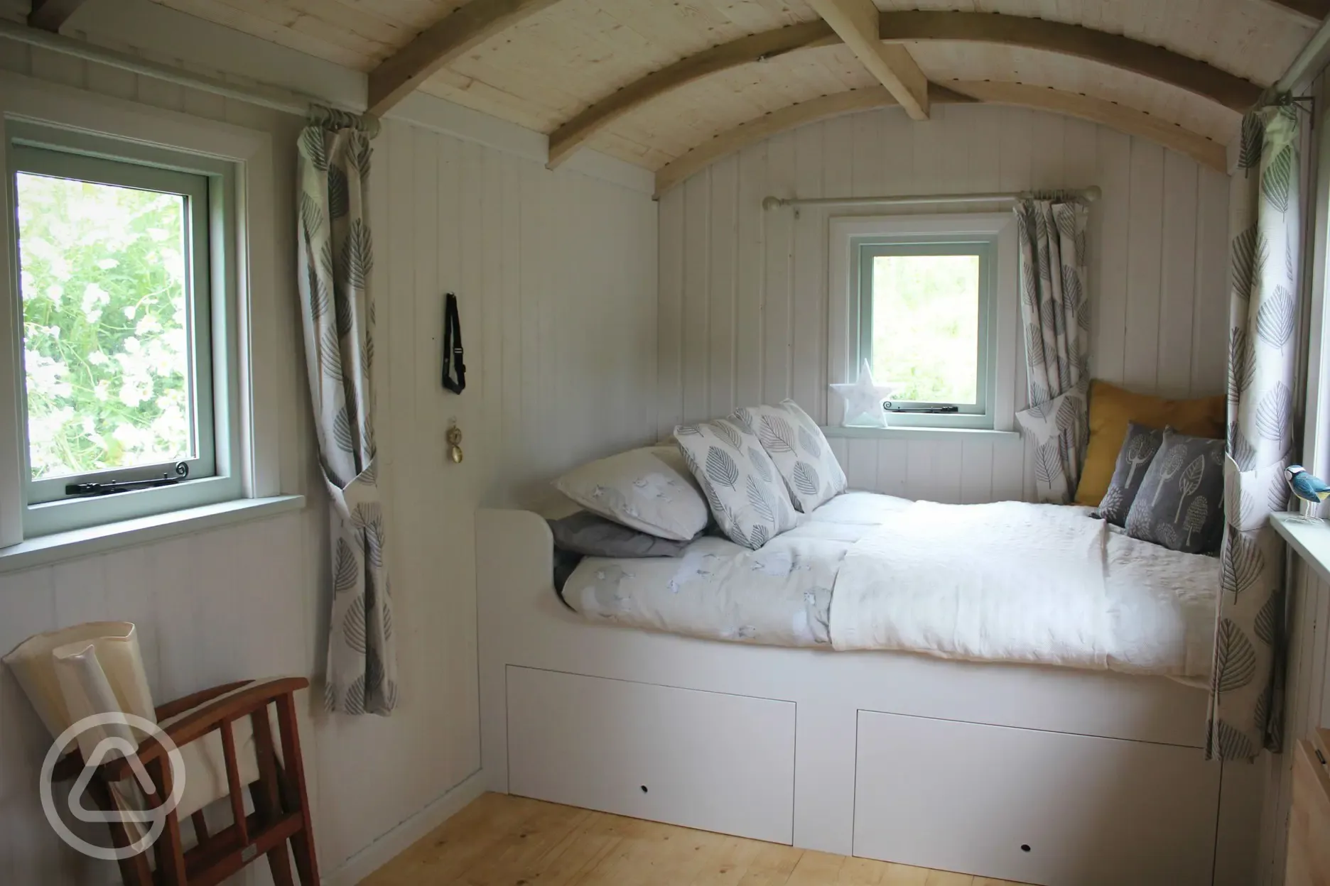 Shepherd's hut interior