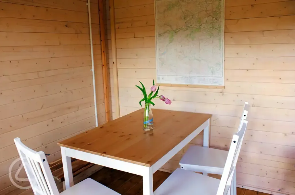 Communal block dining table