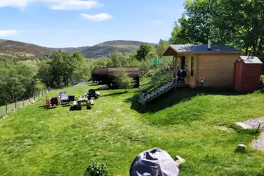 Camping pods and communal area