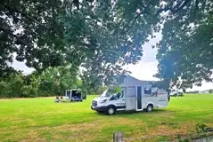 Motorhome on a Rabbit non electric grass pitch Motorhome on a Rabbit non electric grass pitch