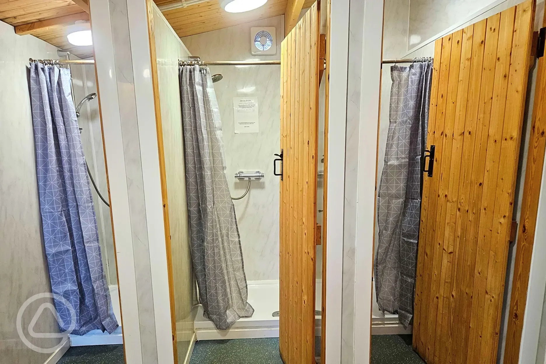 Showers with space for changing