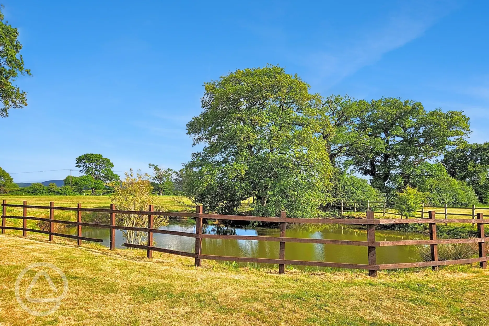 Fenced wildlife pond