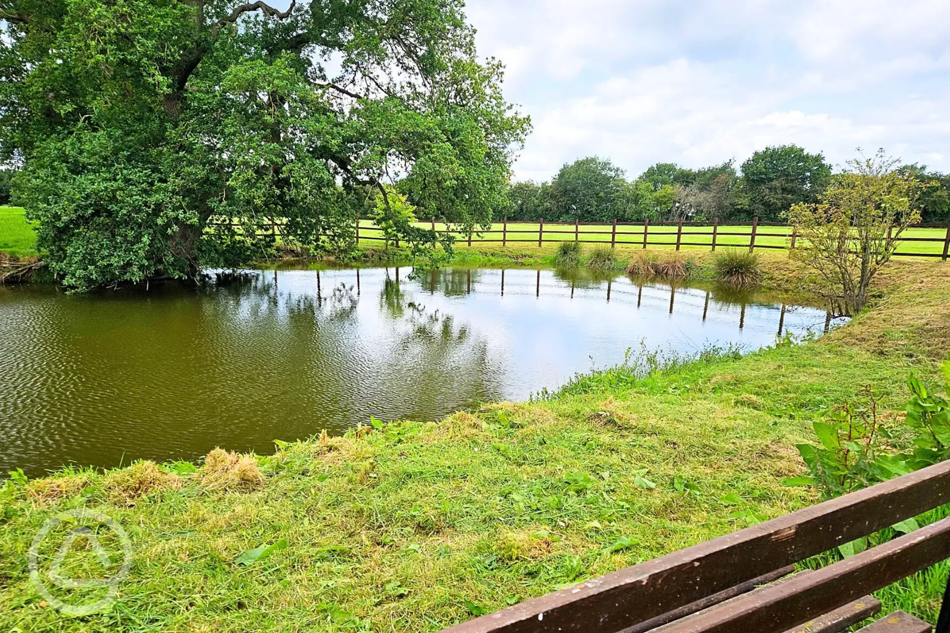 Fenced wildlife pond