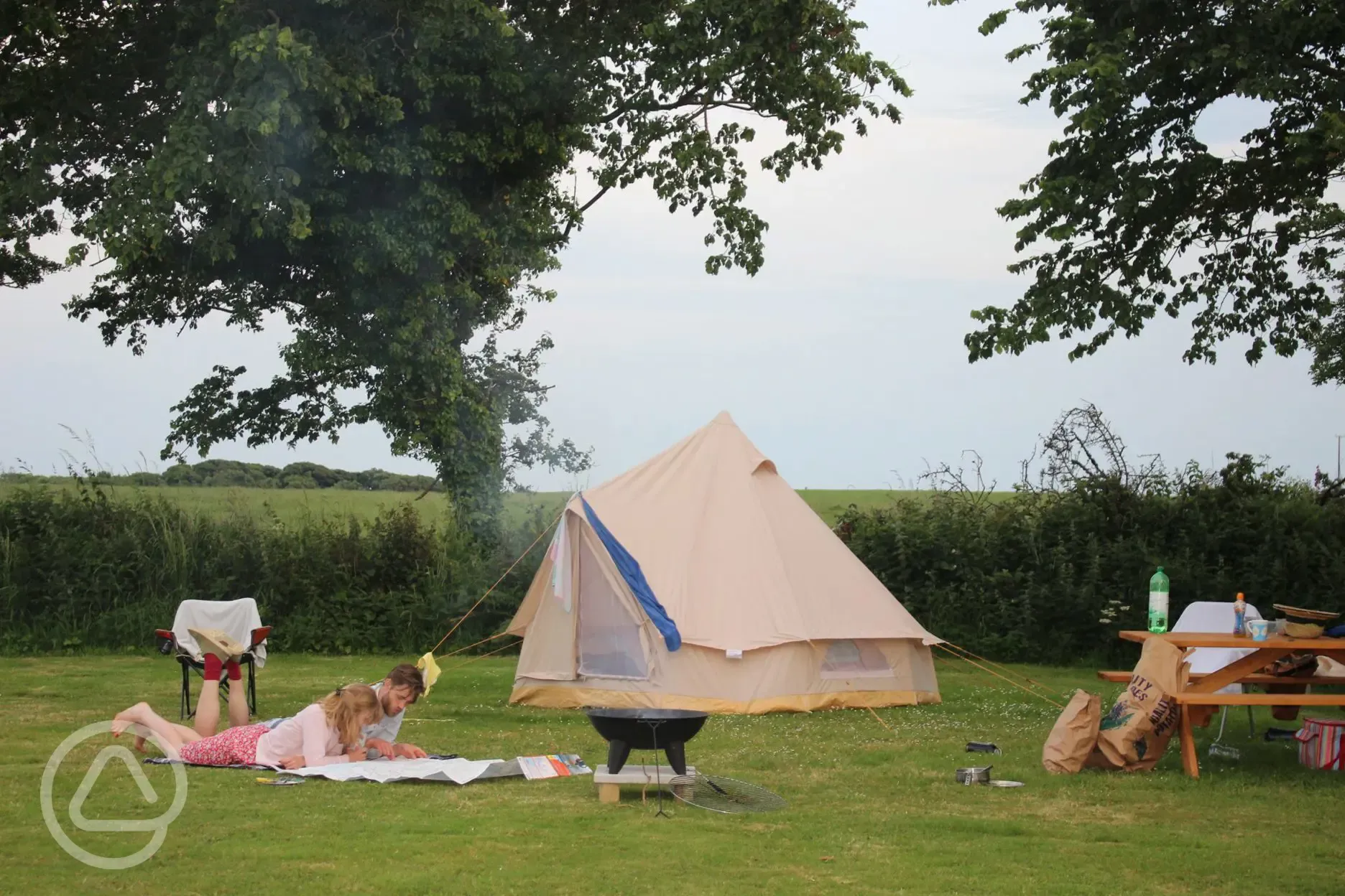 Camping pitch at Stackpole Under the Stars