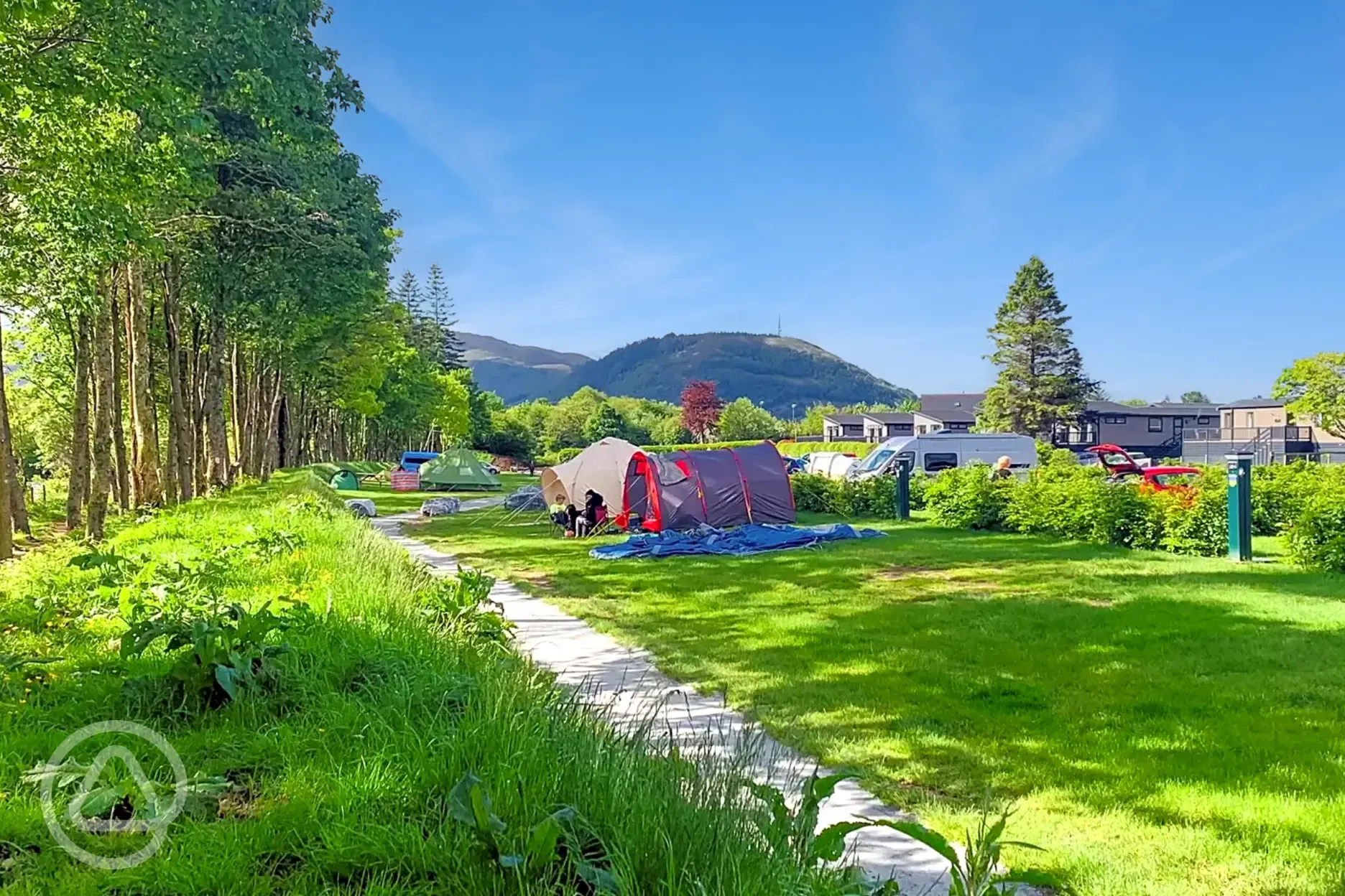 Electric grass pitches with 16 amp electric hook up