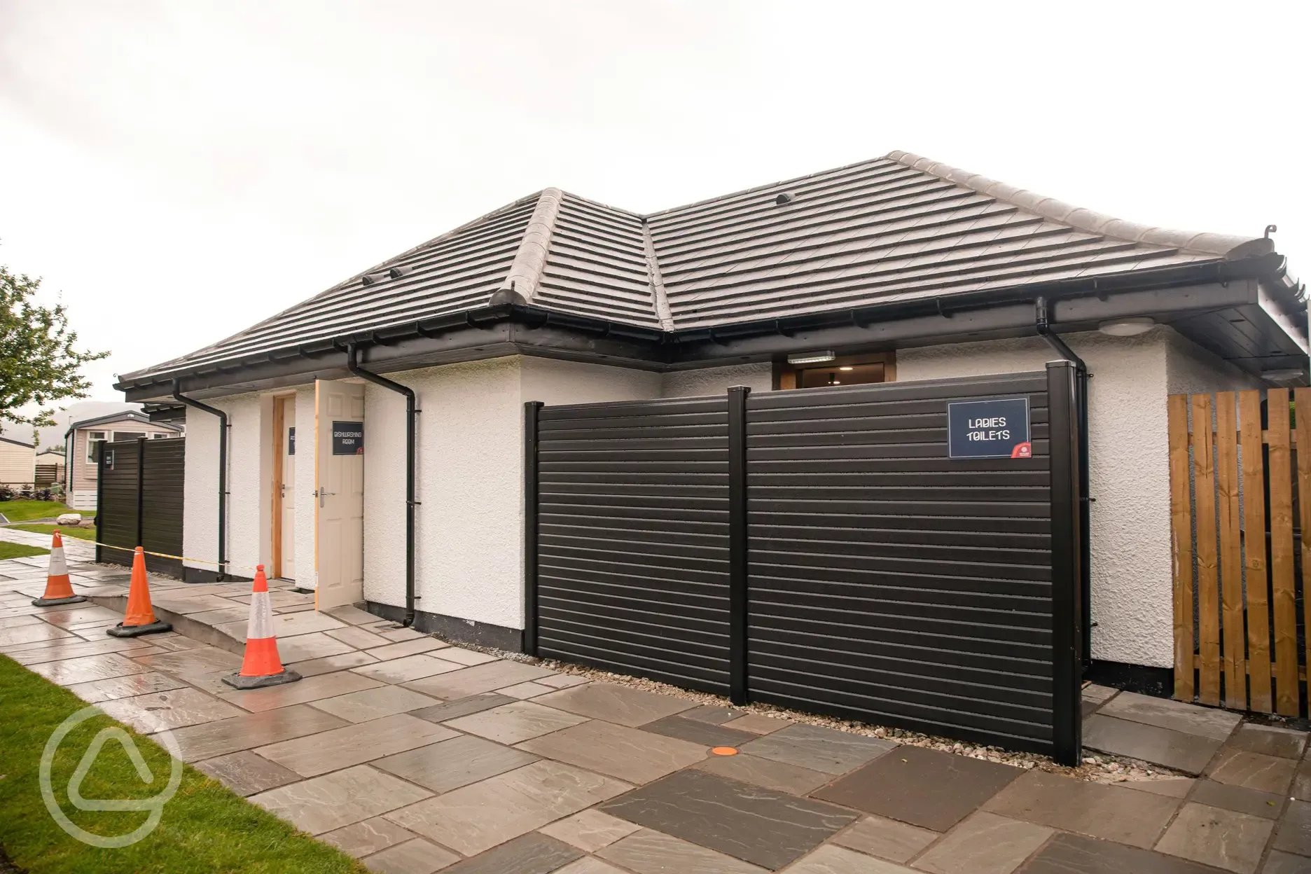 Toilet block exterior
