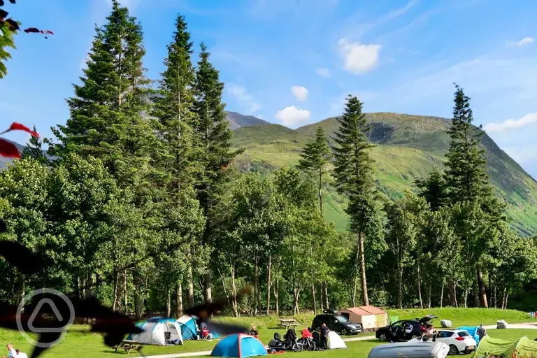 Pitches with mountain views