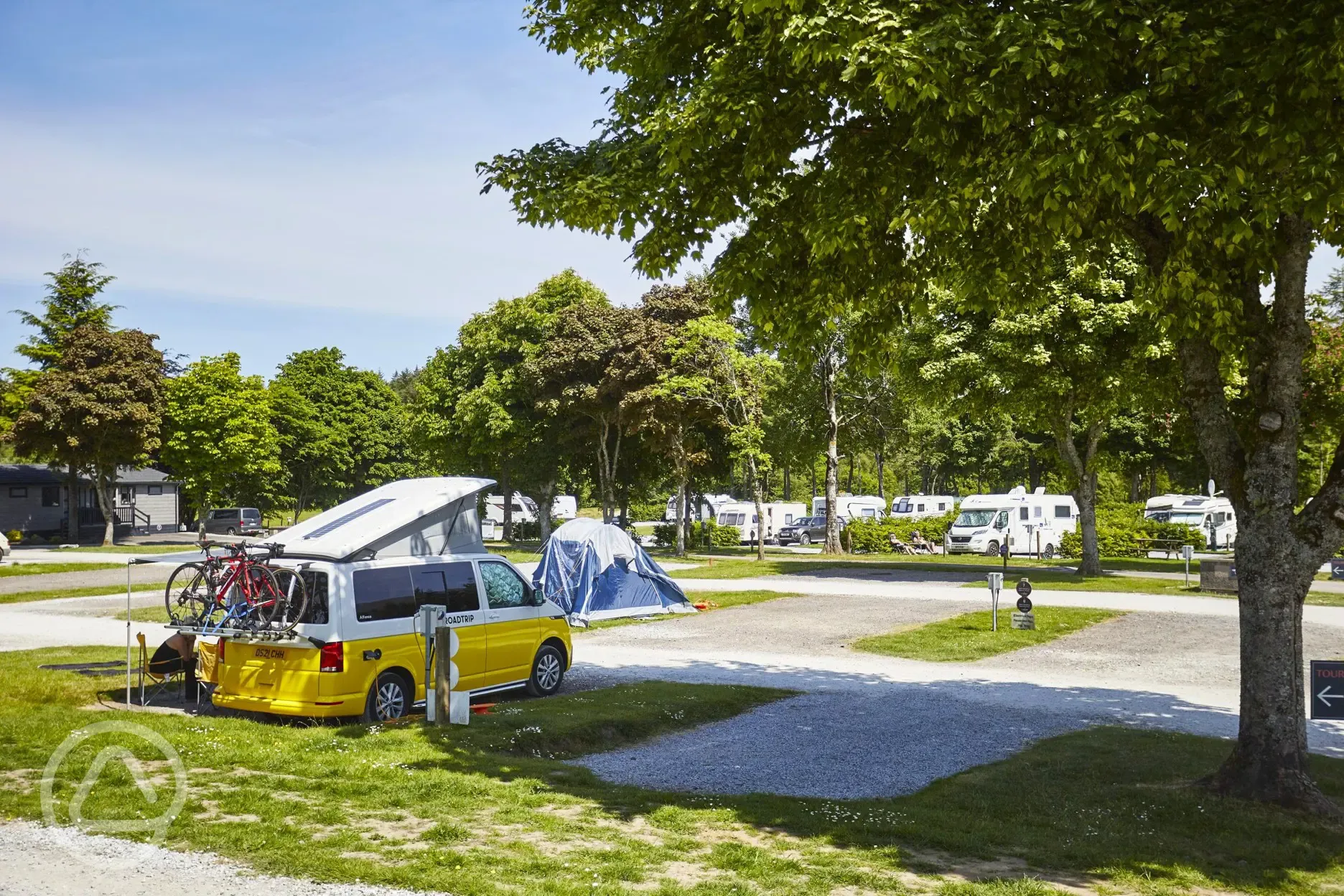 Electric hardstanding pitches with 16 amp electric hook up