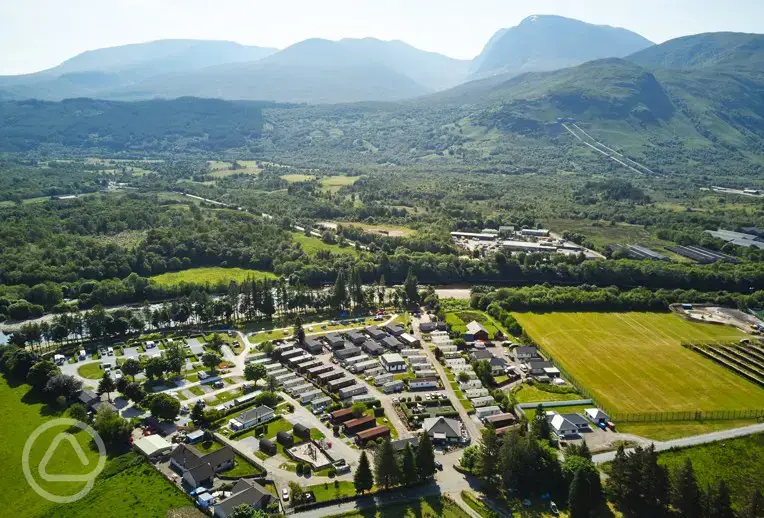 Aerial of the campsite