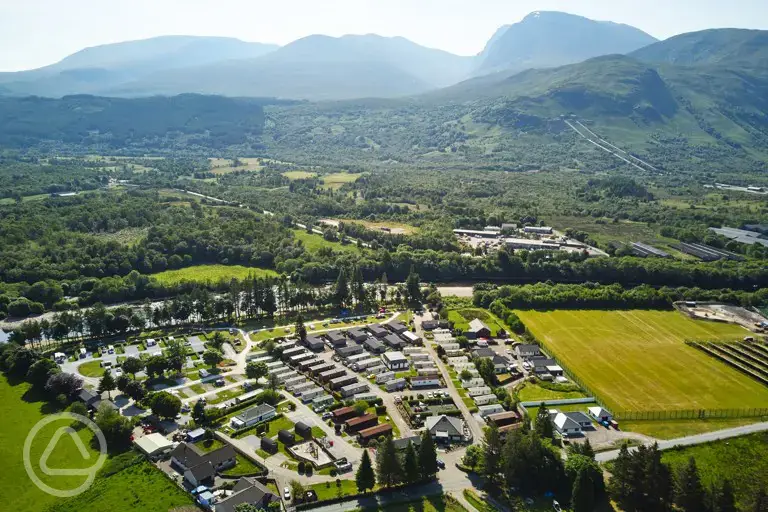 Aerial of the campsite