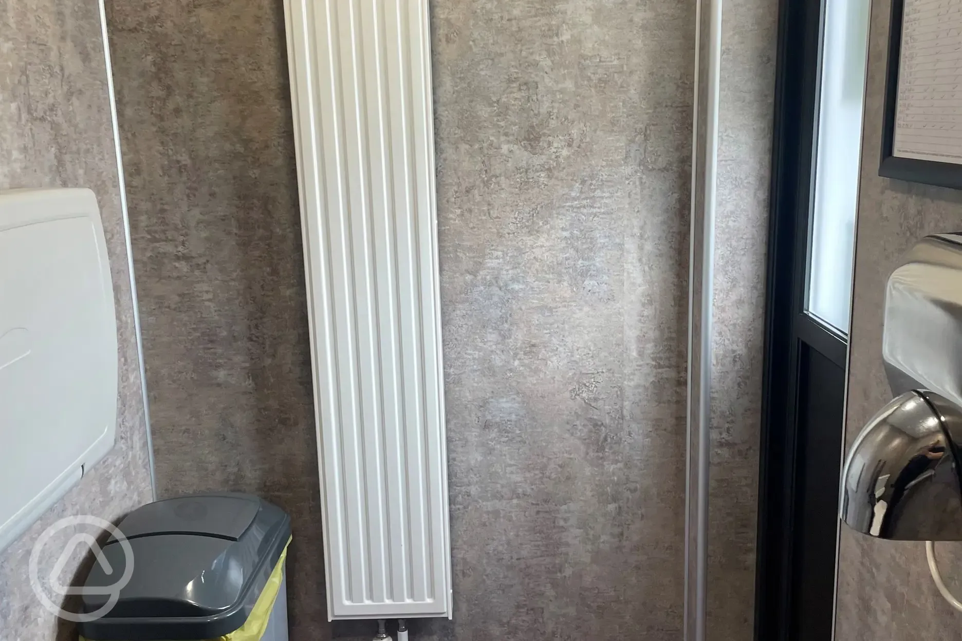 Accessible toilet with baby changing area