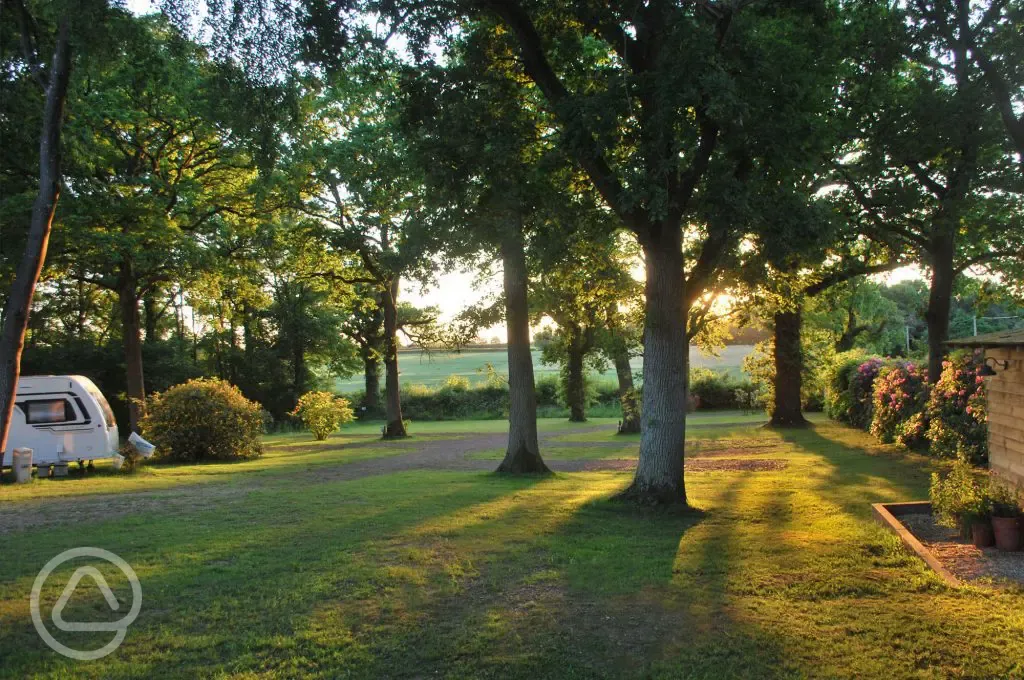 Electric hardstanding pitches with 10 amp electric hook up