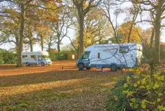 Motorhomes on electric hardstanding pitches