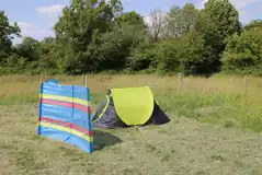 Grass tent pitches