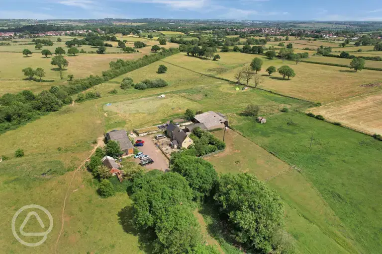 Aerial of the campsite