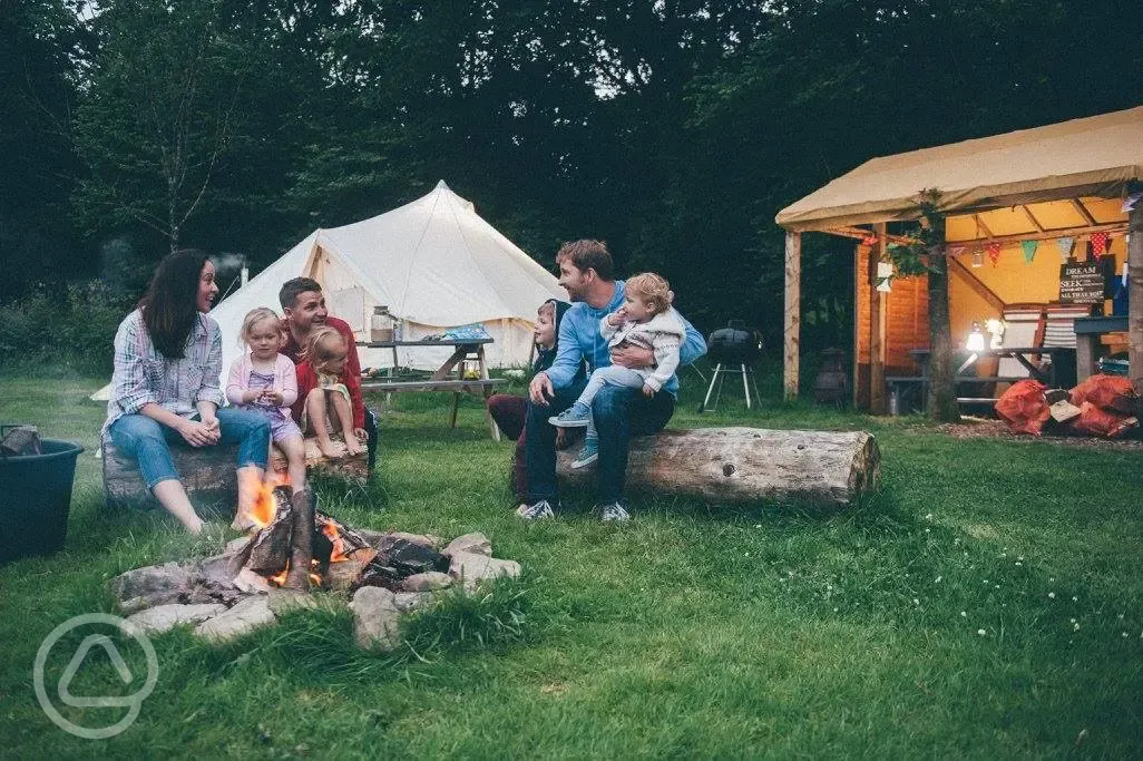 Bell tent pitch