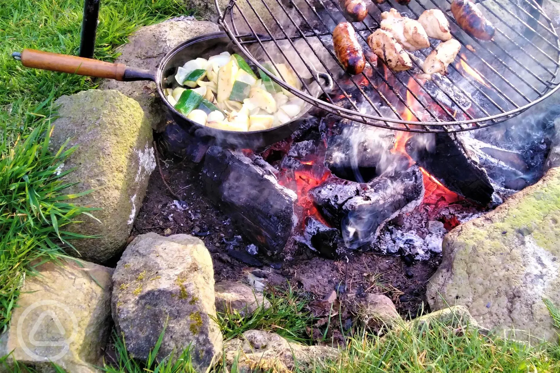 Outdoor cooking on your own fire pit