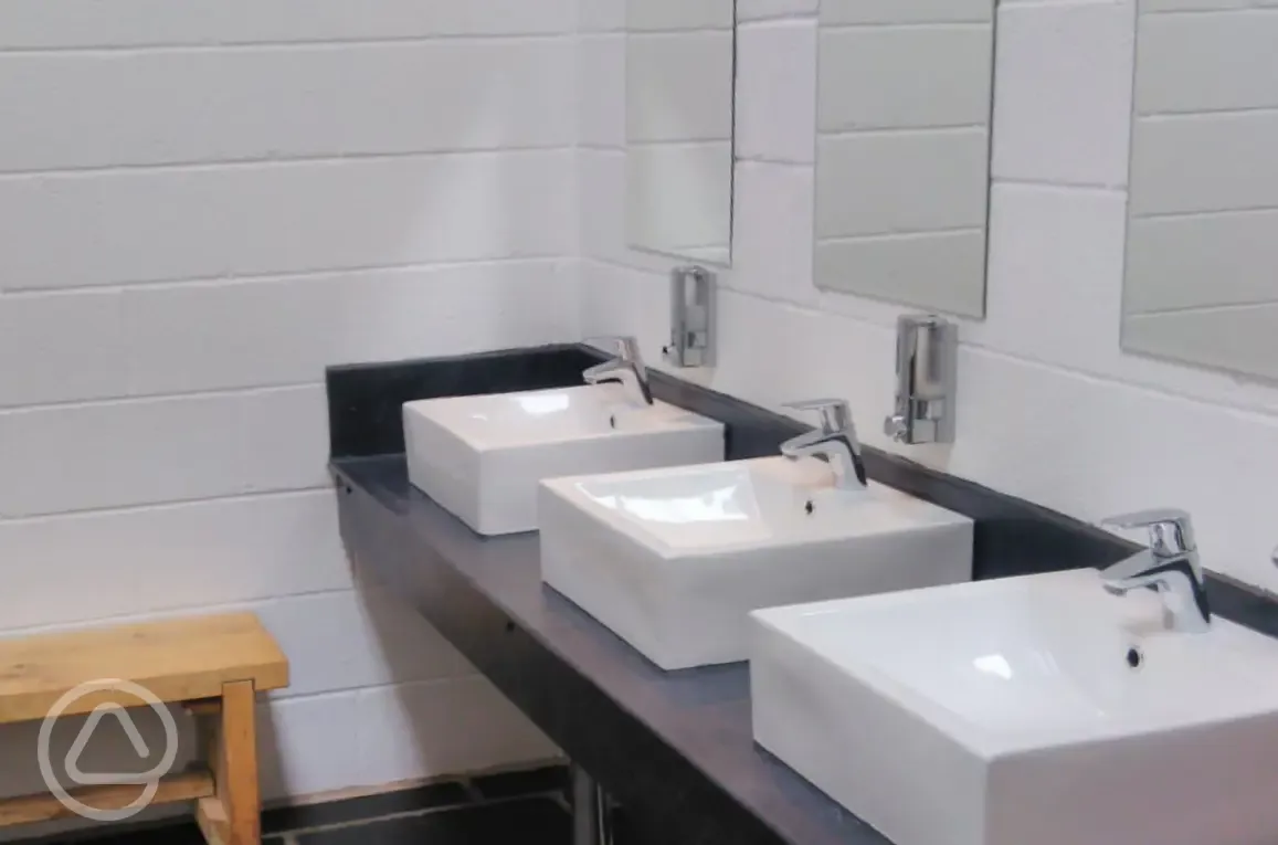 Hand basins in the toilets