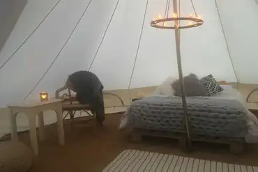 Our Scandi themed bell tent 
