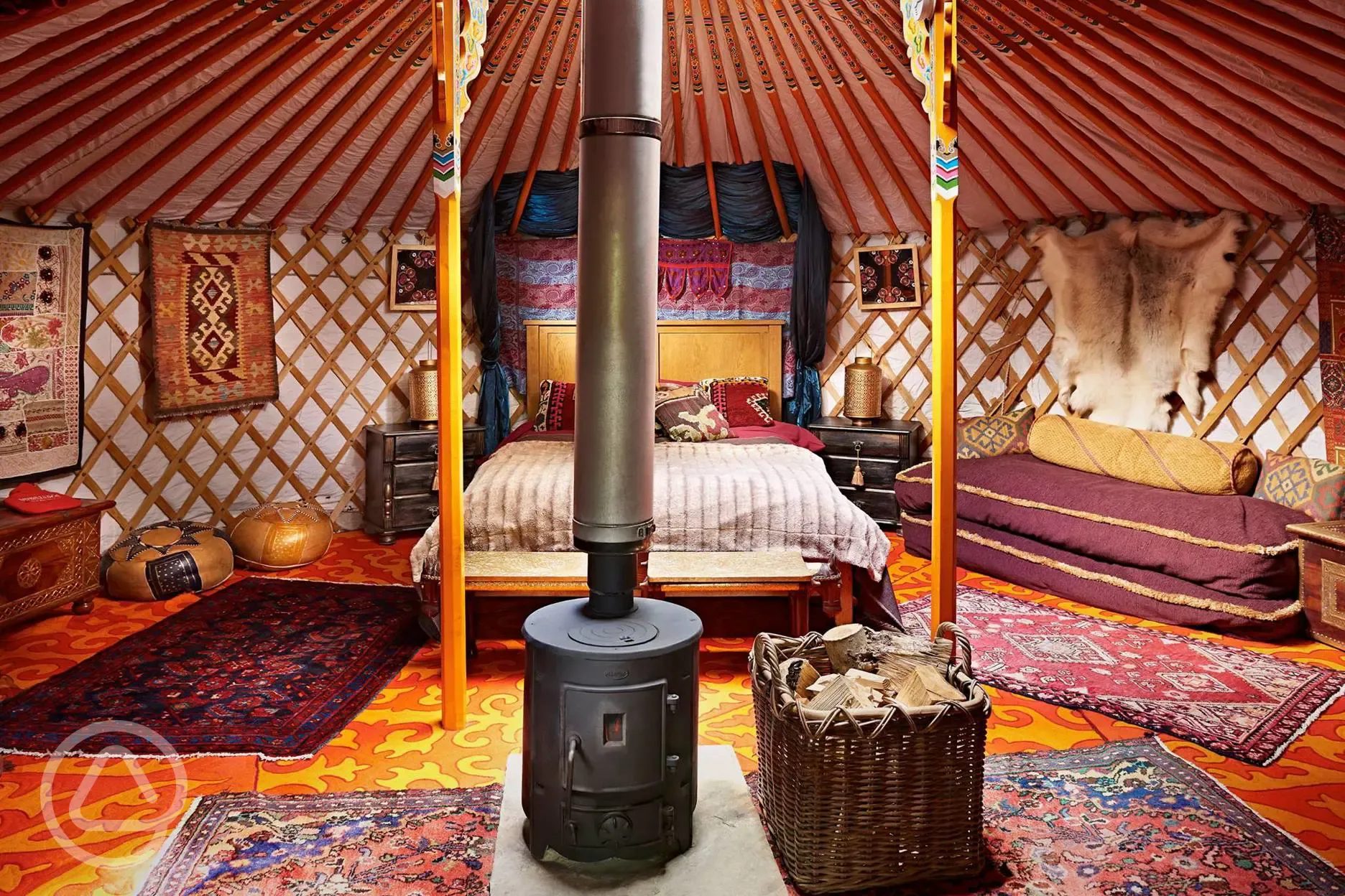 Stylish Forest Yurts interior