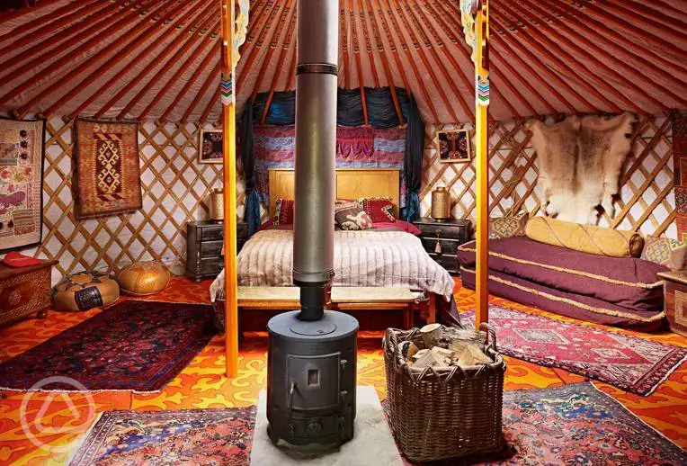 Stylish Forest Yurts interior