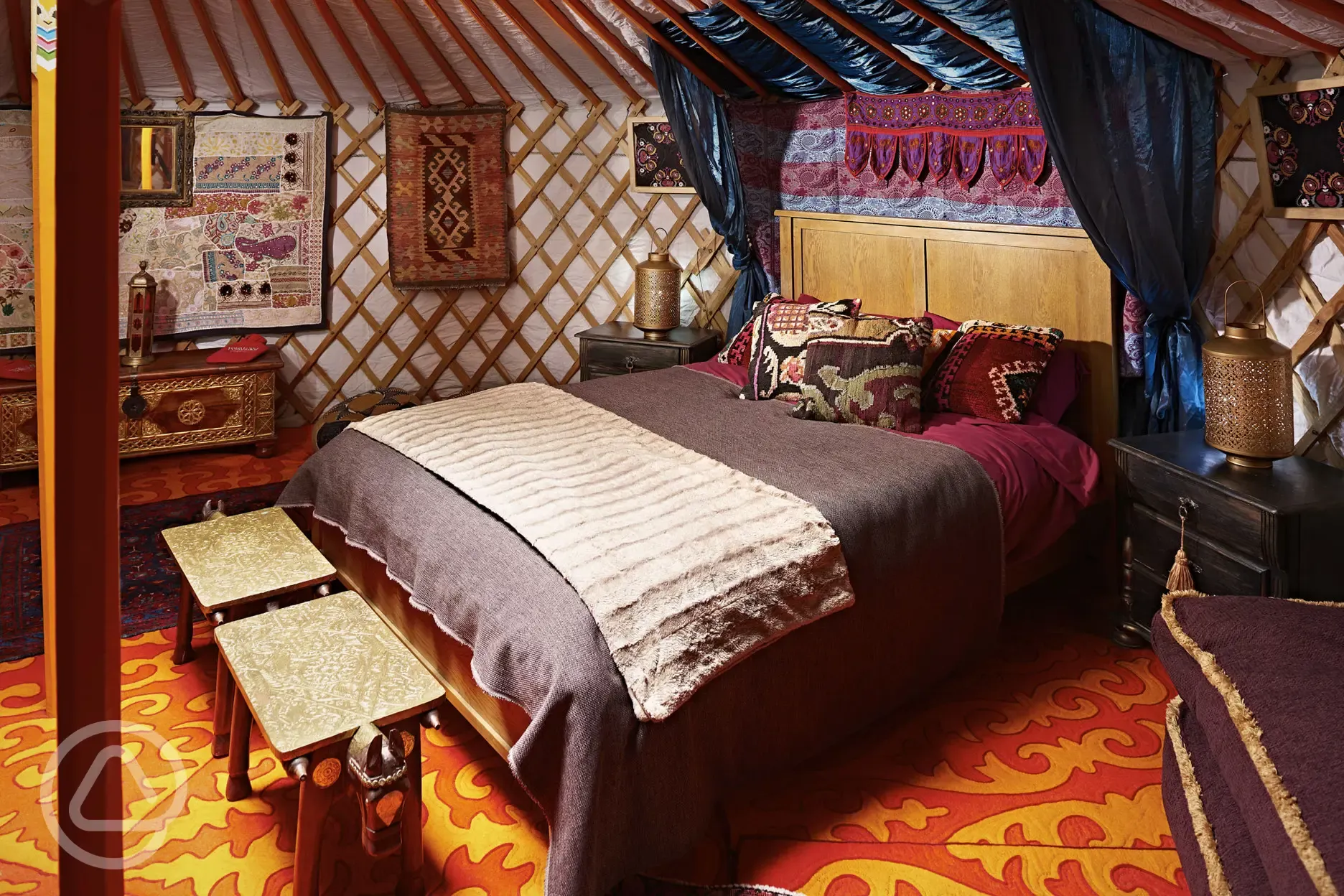 Maharaja's yurt interior