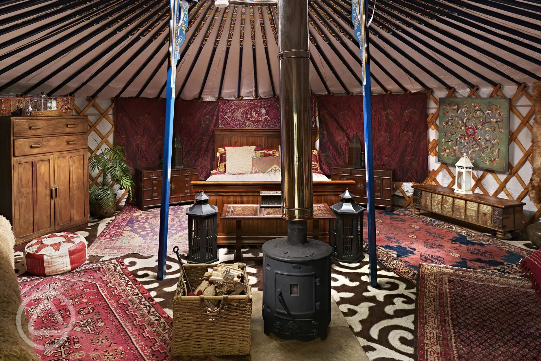 Elephant yurt interior