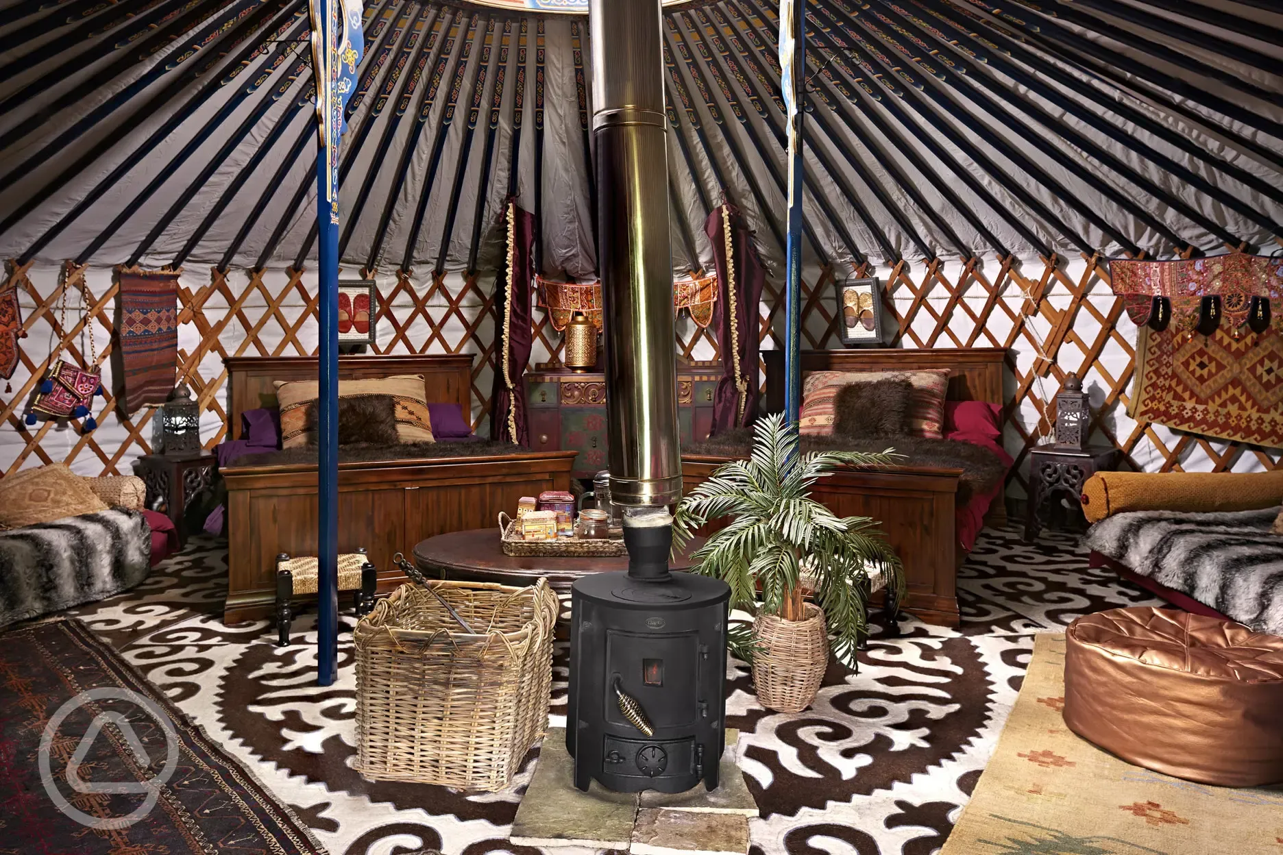 Elephant yurt interior