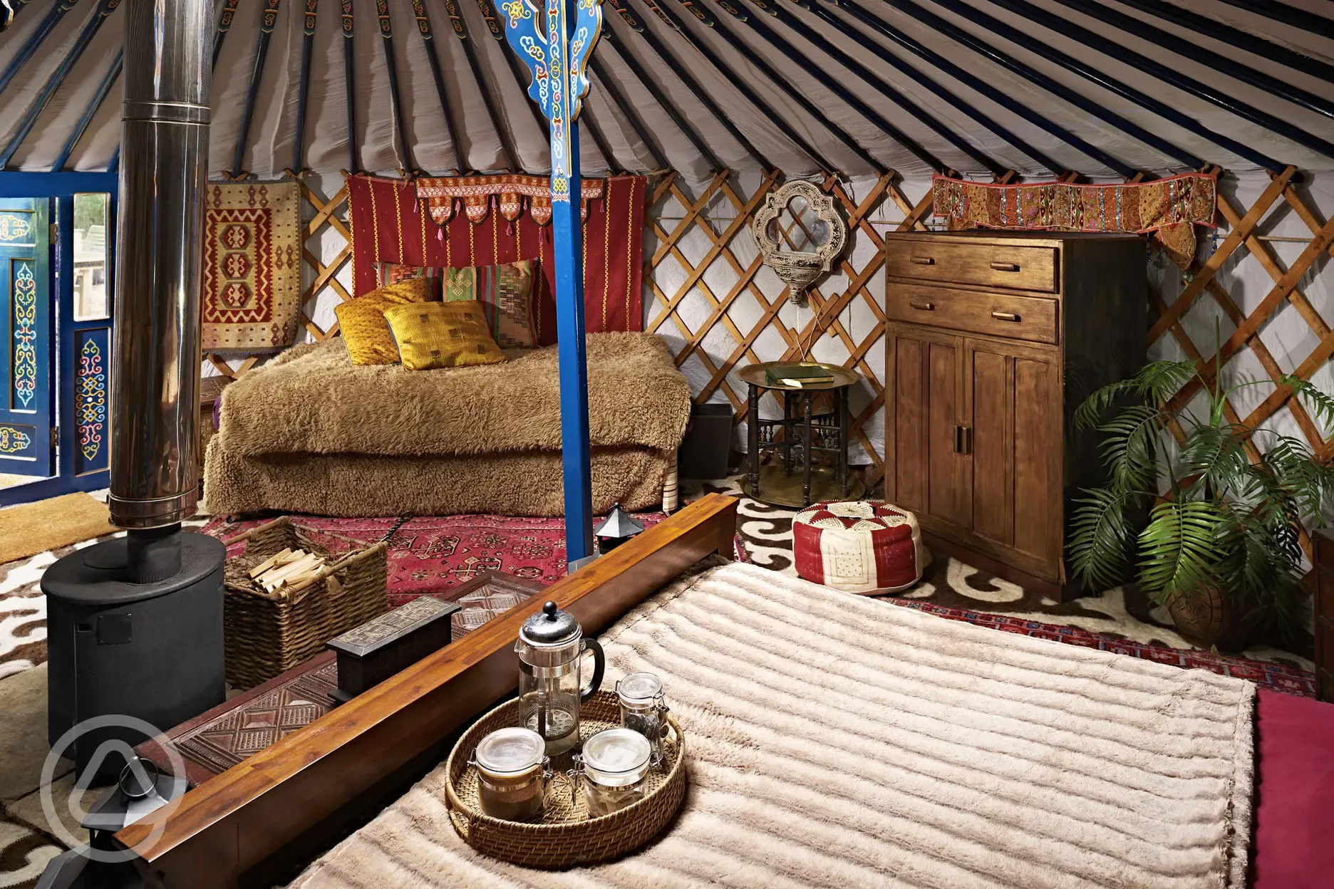 Dragon yurt interior