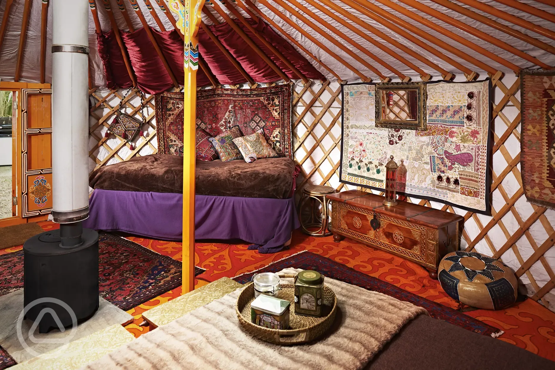 Maharaja's yurt interior