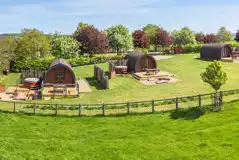 Ensuite glamping pods with hot tubs and Wingbury Farm Glamping
