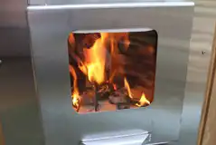 Ensuite glamping pod wood-fired stove