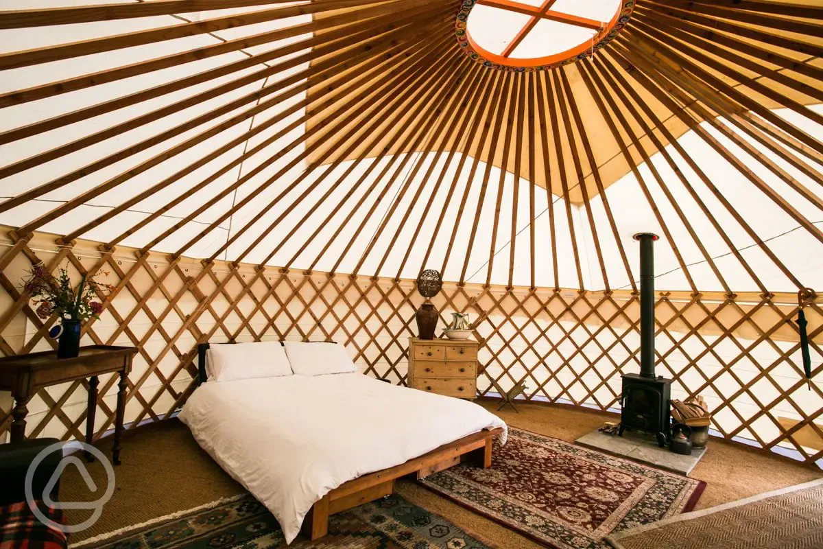 Yurt interior Apple Camping