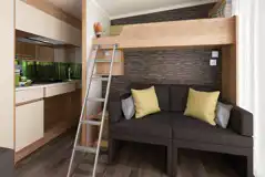 Studio pod cabin bunkbed with removable ladder and kitchen area Studio pod cabin bunkbed with removable ladder and kitchen area