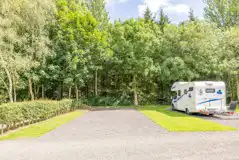 Electric hardstanding super pitches with an area for one parked car Electric hardstanding super pitches with an area for one parked car