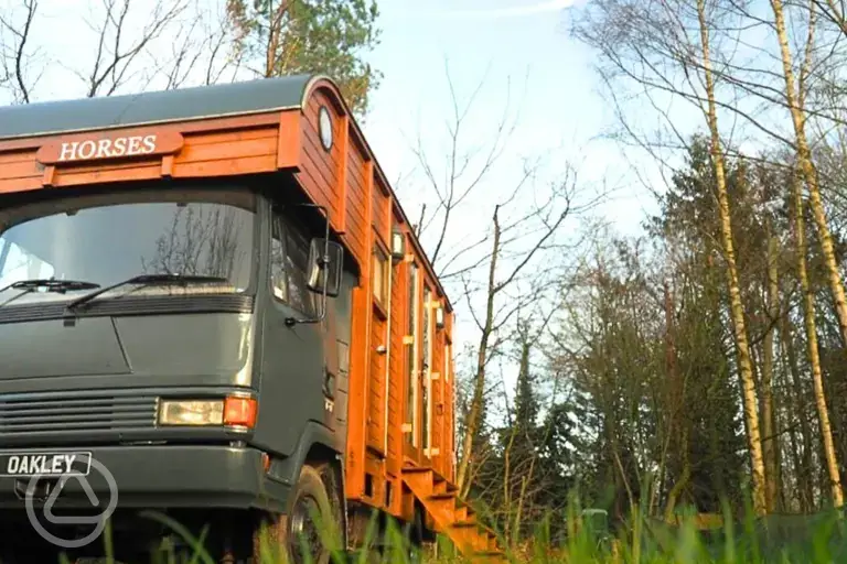 Oakley horsebox at Nurseries Caravan Park