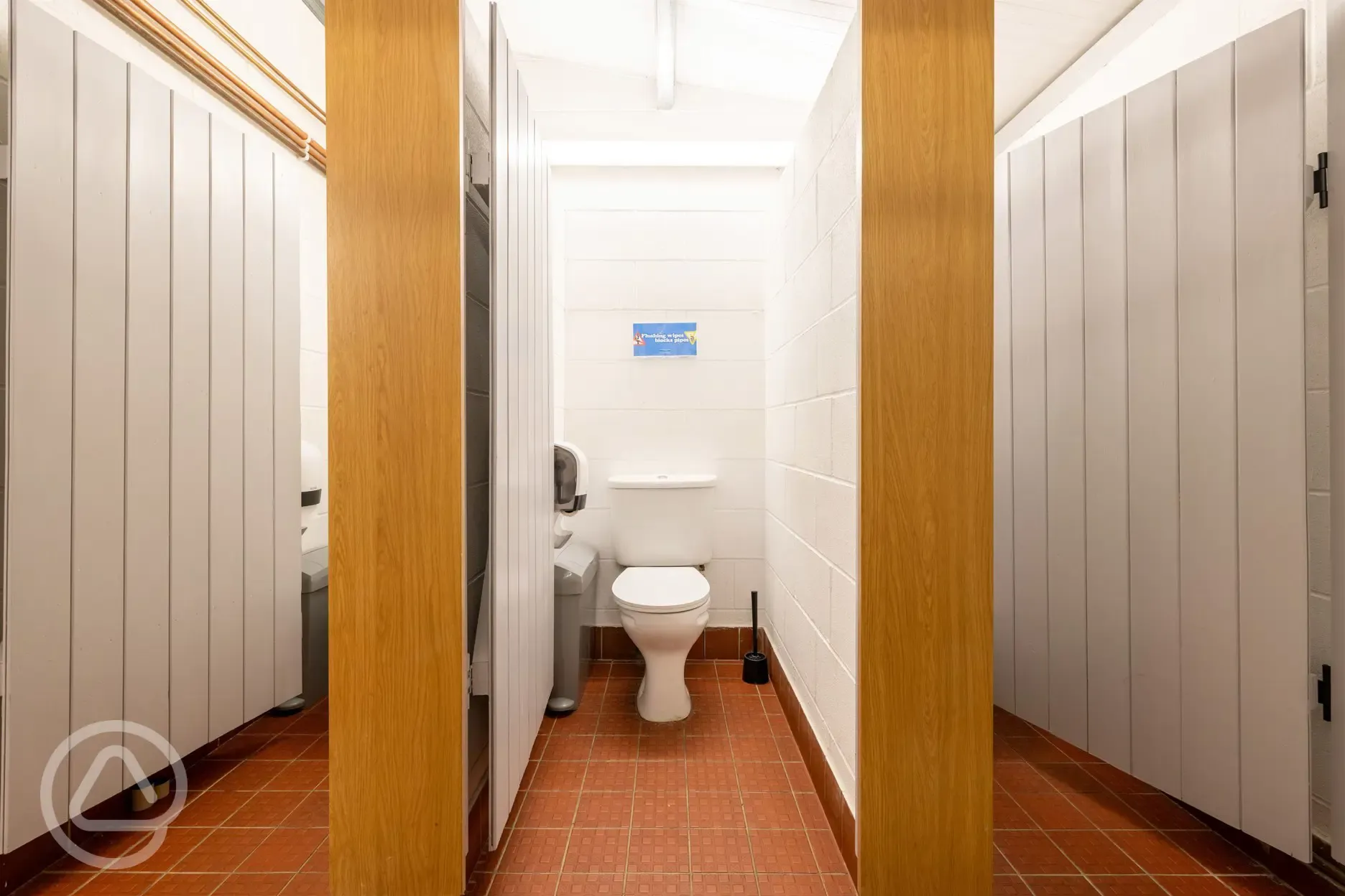 Toilet cubicles at Nurseries Caravan Park Toilet cubicles at Nurseries Caravan Park