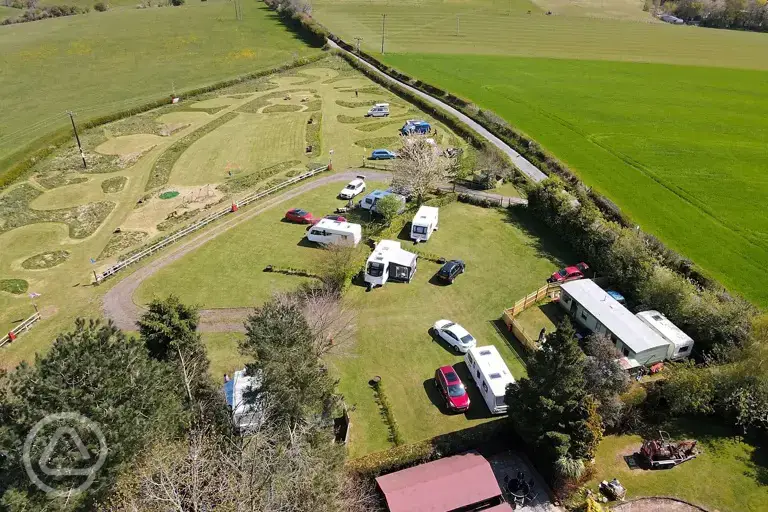 Aerial of the campsite